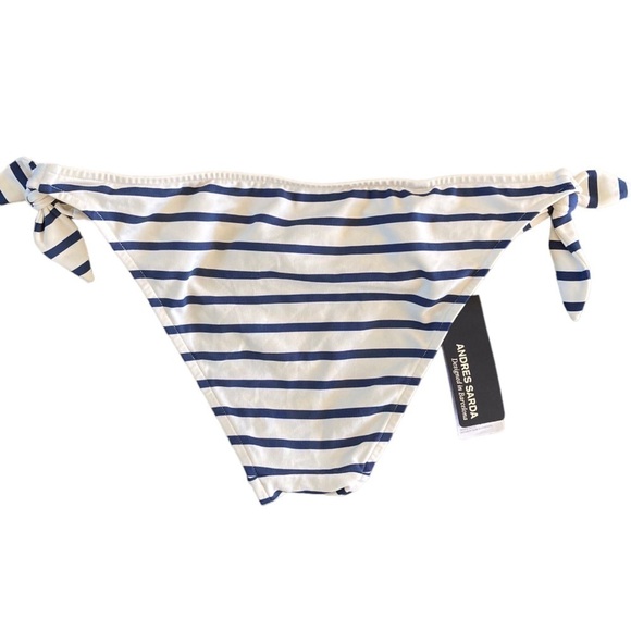 Andres Sarda Barcelona Twiggy Bikini Bottom NWT side Tie Striped - Picture 3 of 5